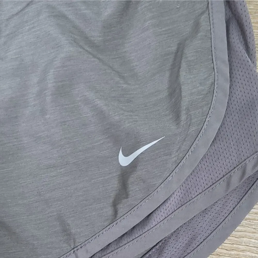 Nike Dri-FIT Women’s Gray Mesh Running Shorts w/ Liner Drawstring Lightweight